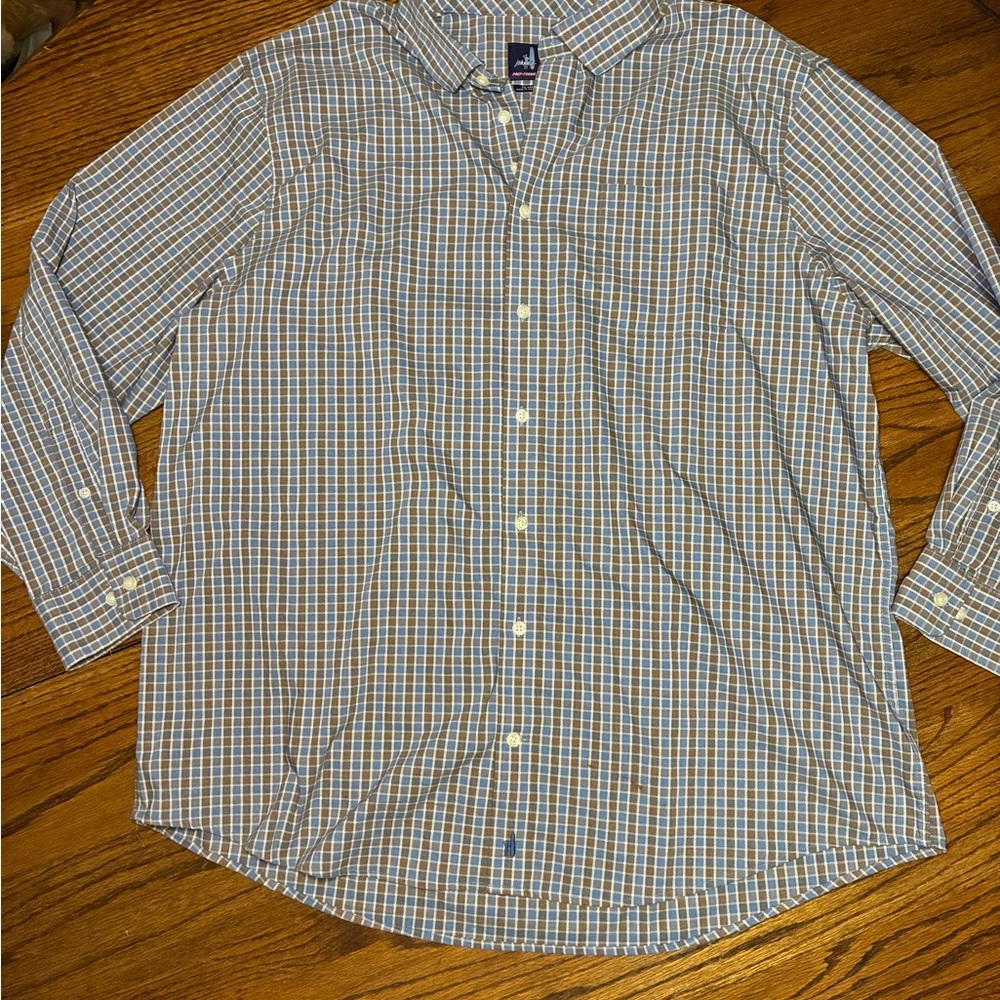 Lot of 2 johnnie-O Prep-Formance Gingham Button Down Shirts Mens XXL Purple Blue - Picture 6 of 11
